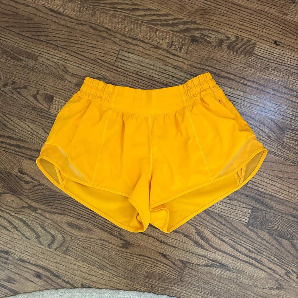 Women's Yellow Athletic Shorts